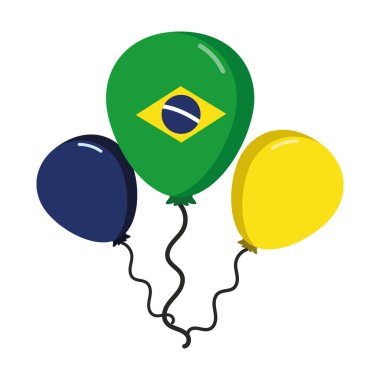 Brezilya Günü dekorasyon ikonu izole edildi