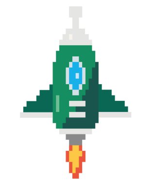 Savaş gemisi piksel gücü izole edilmiş simge