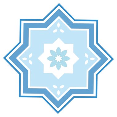 İslami yıldız Antik izole edilmiş simge