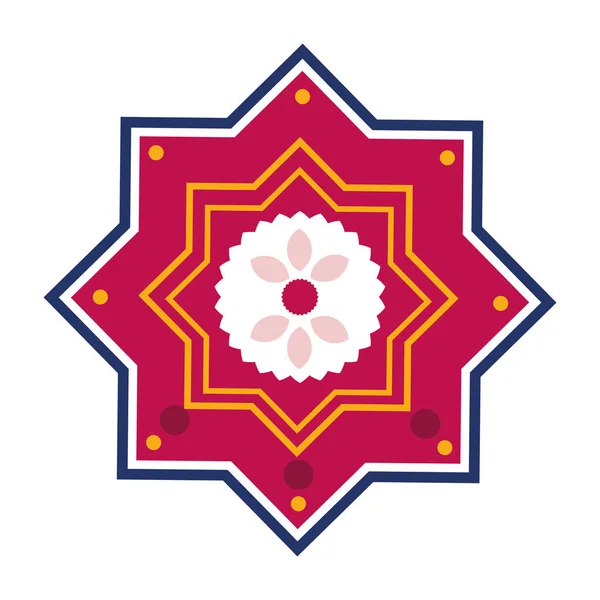 Islámico Estrella Árabe Cultura Aislado Icono — Archivo Imágenes Vectoriales