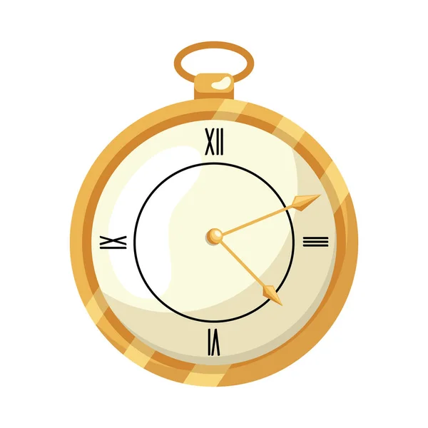 Reloj Oro Icono Accesorio Aislado — Archivo Imágenes Vectoriales