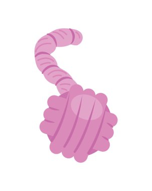 evcil plastik oyuncak pembe top simgesi izole