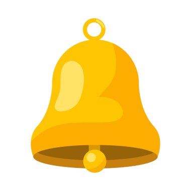 İzole edilmiş altın çan asılı