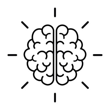 profil beyni insan izole simgesi