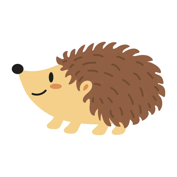 Autumn Season Animal Hedgehog Icon Isolated — Stock Vector