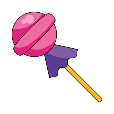 90 'lar pop sanat tarzı şeker vektörü izole