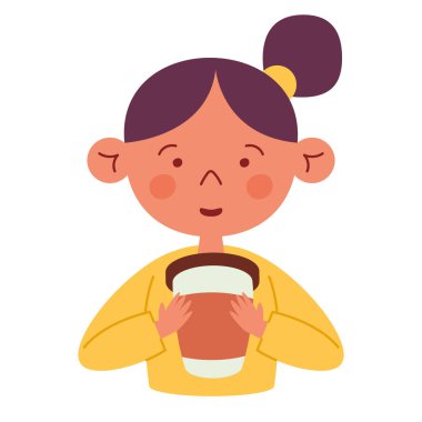 çocuk yeme illüstrasyon vektörü izole