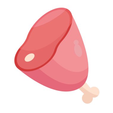 et ürünü jambon tasarım vektörü izole