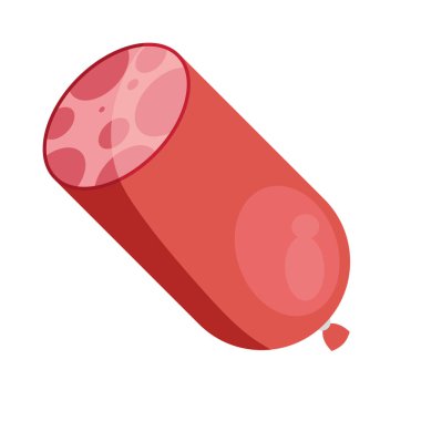 et ürünü sosis vektörü izole