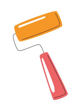 boya silindiri çizim vektörü izole edildi