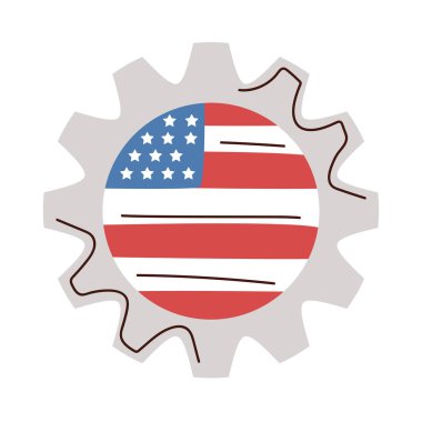 İşçi bayramı çark vektörü izole edildi