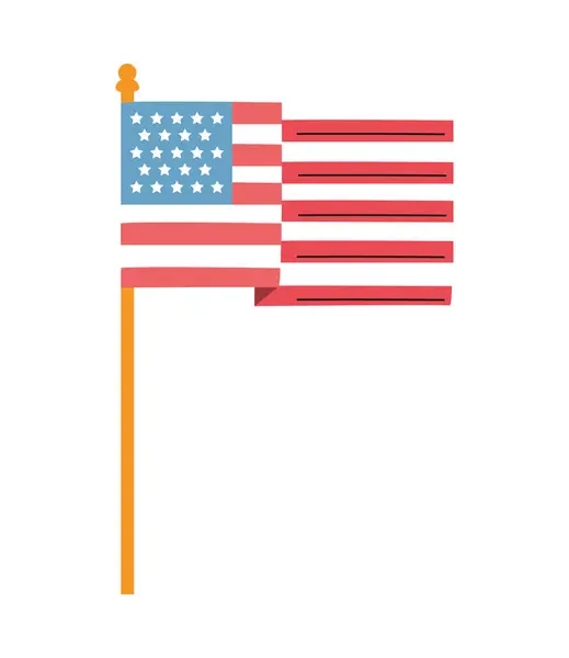 Usa Flag Illustration Vector Isolated — Stock Vector