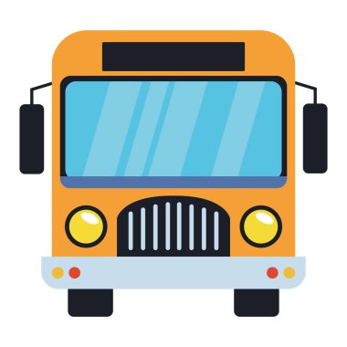 öğrenciler otobüsü izole edilmiş simge