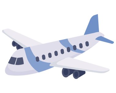 Uçak uçuş simgesi izole edildi