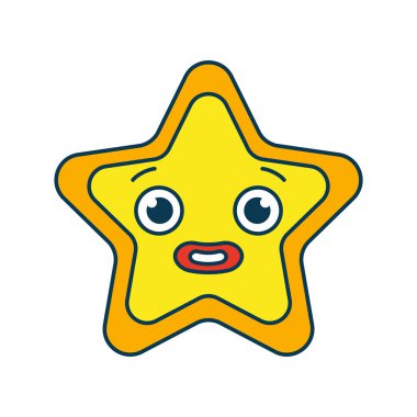 hava durumu çizgi film karakteri yıldızı izole edilmiş simge