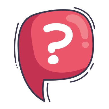 Sorgulama imzalı konuşma balonu izole edilmiş simge düzeni