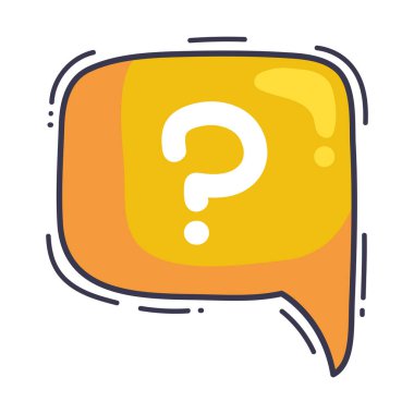 Sorgulama işaretli konuşma balonu izole edilmiş simge vektörü