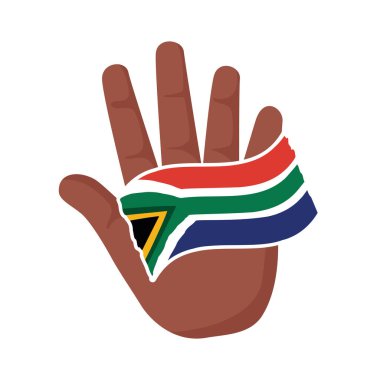 Bayrak vektörü izole edilmiş miras günü eli