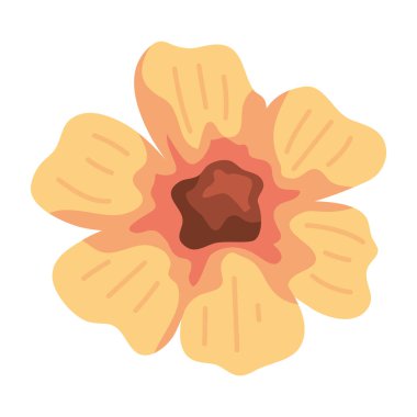 çiçek doğa izole ikon vektörü