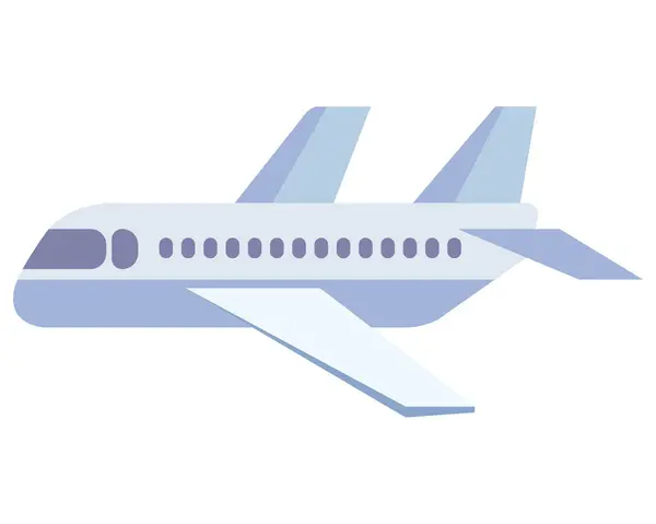 Flugzeug Fliegt Reisenden Ikone Isoliert — Stockvektor
