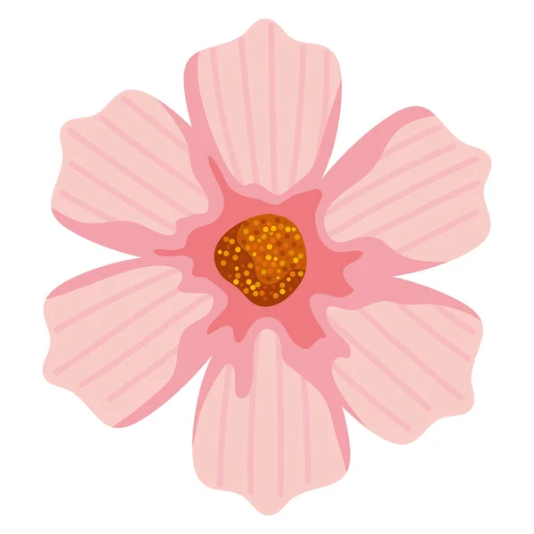 flower pink color isolated icon