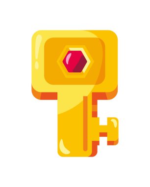 anahtar video oyunu parlayan izole edilmiş simge