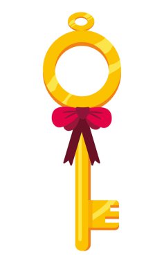 anahtar video oyunu parlak izole simgesi