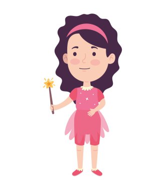 Cadılar Bayramı gizlenmiş peri illüstrasyonu izole