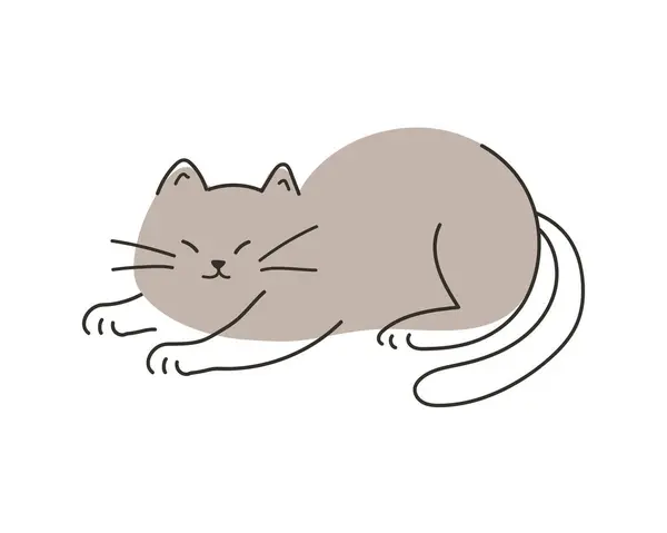 Cat Mascot Domestic Illustration Isolated Vector — Stock Vector
