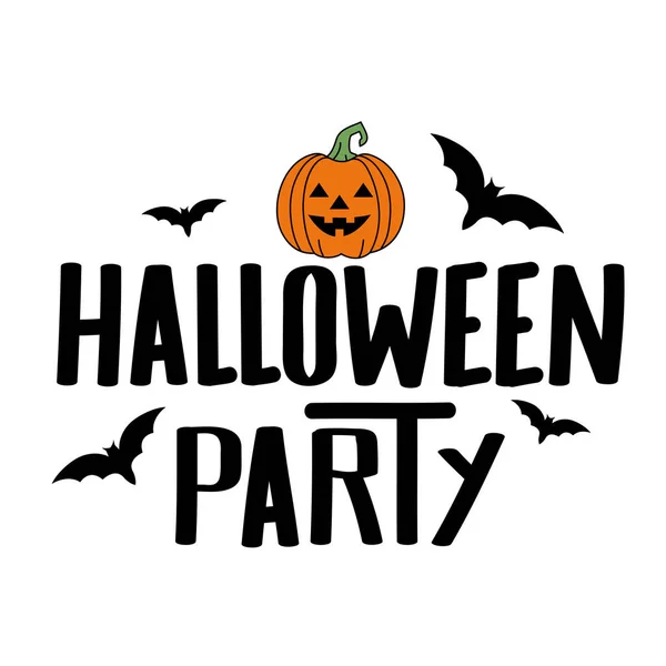 Halloween Partido Texto Ilustración Aislado — Archivo Imágenes Vectoriales