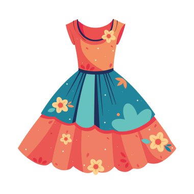 Beyaz yerine güzel bir elbise çizimi.