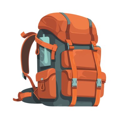 Beyaz dağları keşfetmek için sırt çantası