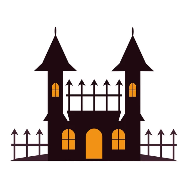 Halloween Castle Illustration Isolated Vector — Stock Vector