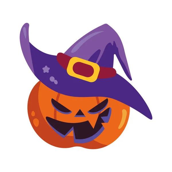 Halloween Pumpkin Hat Illustration Isolated — Stock Vector