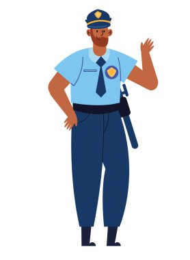 Polis selamlama vektörü izole edildi
