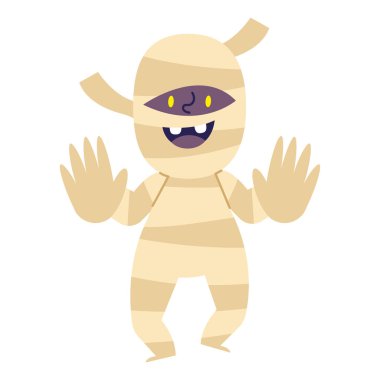 Mutlu anne vektörünü gizleyen cadılar bayramı çocuğu izole edilmiş