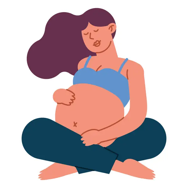 怀孕月数设计病媒分离 — 图库矢量图片