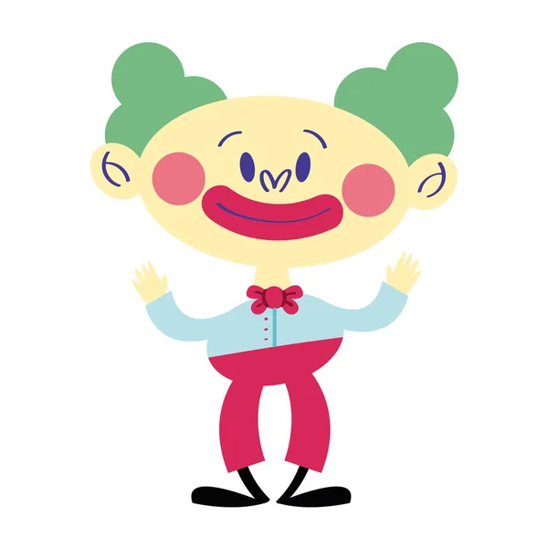 Halloween Karakter Clown Vector Geïsoleerd — Stockvector