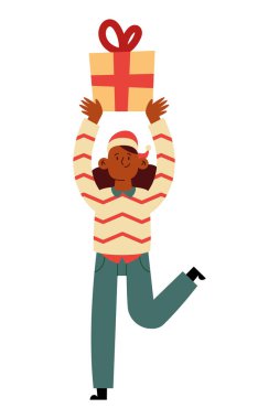 Noel insanları mutlu vektör izole