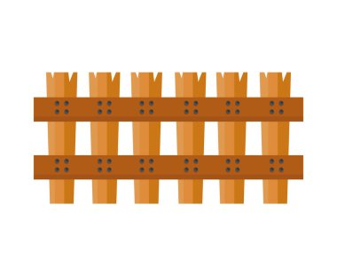 Bahçe ahşap çit kırsal simgesi izole