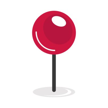 pin simgesi konum düğmesi izole vektörü