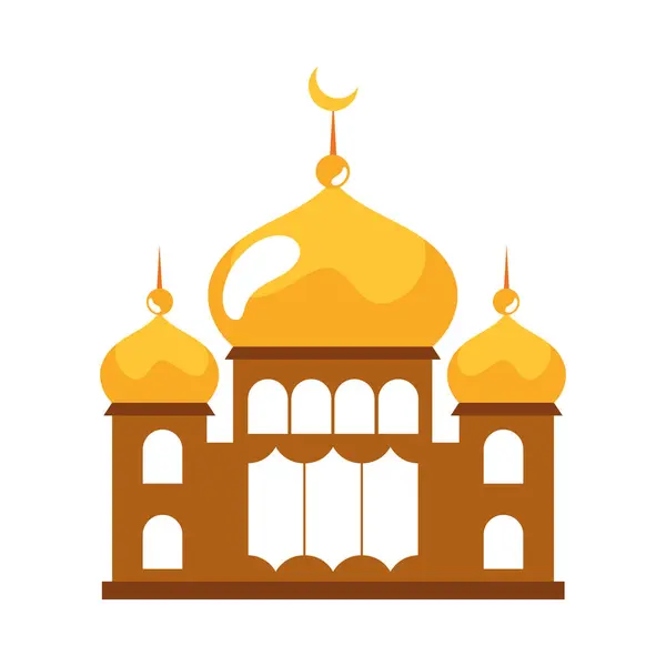 Taj Mahal Isolated Icon Vector — Stock Vector