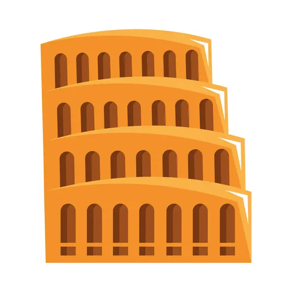 Vektor Izolované Ikony Řím Koloseum — Stockový vektor