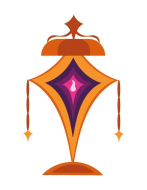 ramazan lambası, mum vektörü izole edilmiş.