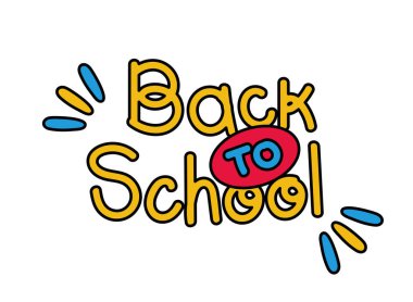 Okula dönüş işareti vektörü izole edildi