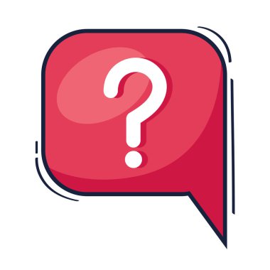 Sorgulama işaretli konuşma balonu izole edilmiş simge vektörü