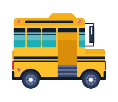 bus okulu illüstrasyon izole vektörü