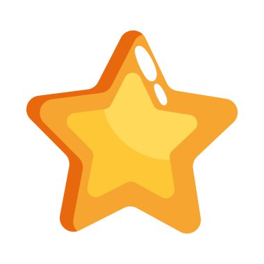 Video oyunu yıldızı izole edilmiş illüstrasyon