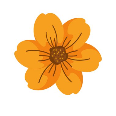 çiçek çiçeği çizimi izole edilmiş tasarım