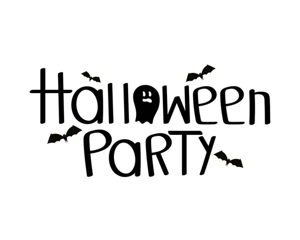 Halloween Partido Fuente Con Murciélagos Ilustración Aislado — Vector de stock